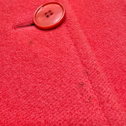 Luisa Spagnoli Vintage Coat Womens Size S Red Wool Pockets LS Made In Italy