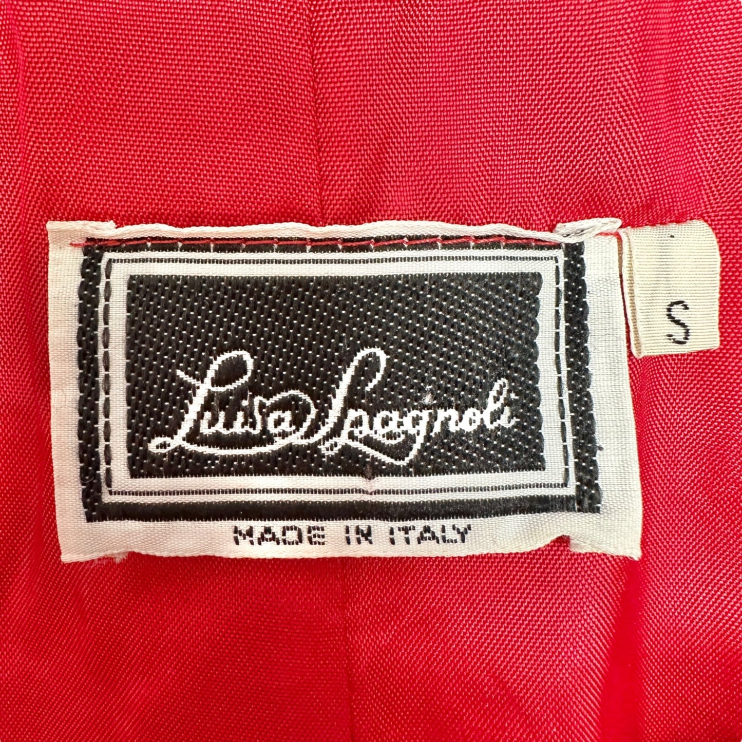 Luisa Spagnoli Vintage Coat Womens Size S Red Wool Pockets LS Made In Italy