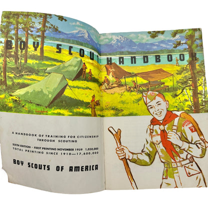 Boy Scouts of America 1959 Handbook For Boys Vintage Paperback Scouting