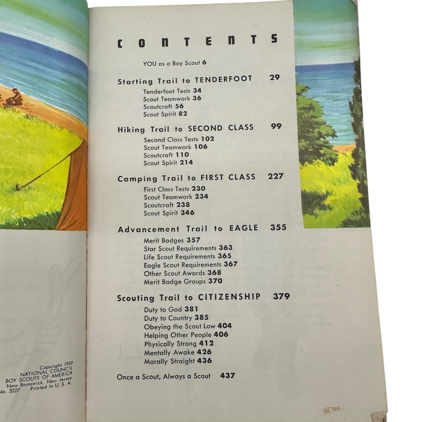 Boy Scouts of America 1959 Handbook For Boys Vintage Paperback Scouting