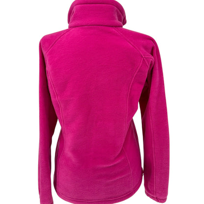 Columbia Fleece Jacket Womens L Purple Pizzazz Full Zip Warm Polyester Soft Cozy