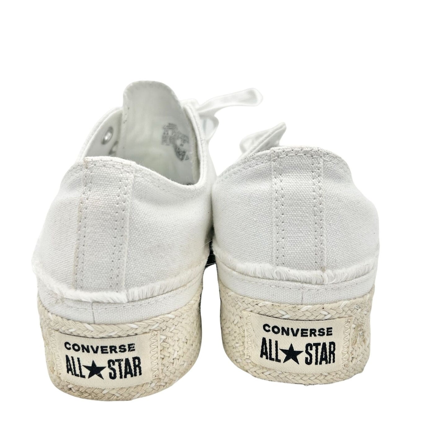 Converse All Star 9.5 White Canvas Espadrille Low Shoes