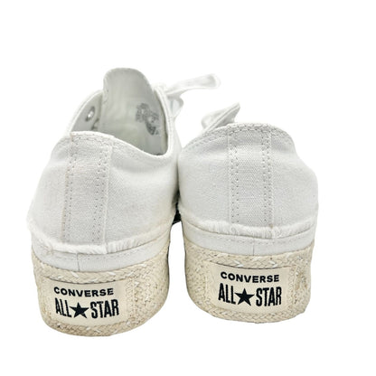 Converse All Star 9.5 White Canvas Espadrille Low Shoes