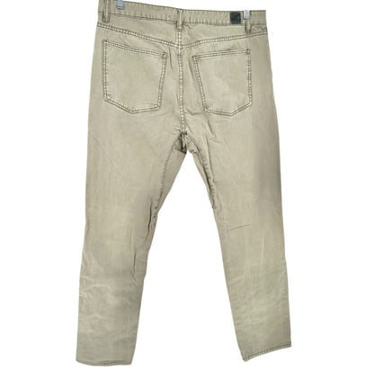 Jaywalker Jeans Mens Size 36 Distressed Olive Green Slim Fit Cotton 31 Inseam