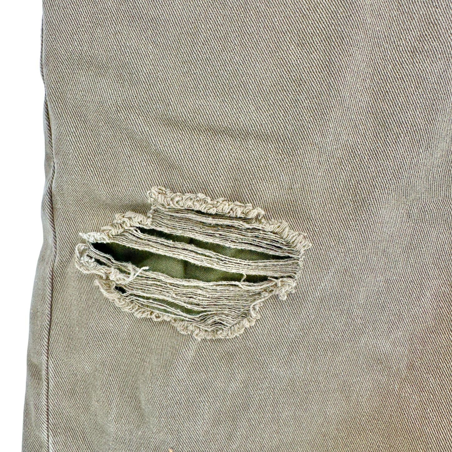 Jaywalker Jeans Mens Size 36 Distressed Olive Green Slim Fit Cotton 31 Inseam