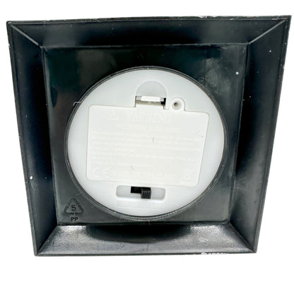 Christmas Lantern With LED Candle Black Silver Plastic Battery Operated WORKS