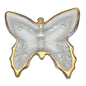 Vintage Butterfly Trinket Dish Clear Glass With Gold Trim 4.5 x 4 inch Beautiful