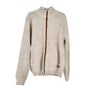 Buffalo David Bitton Cardigan Sweater Mens XXL Beige Zip-Up Jute Mix Warm Knit