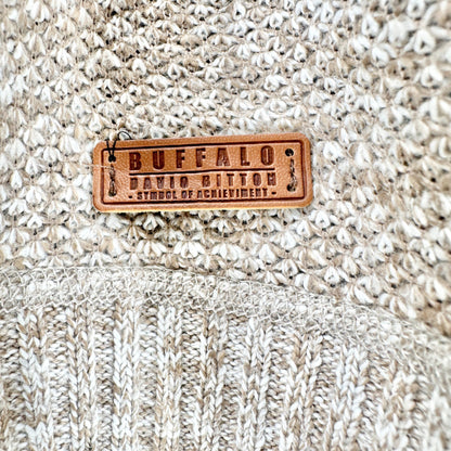Buffalo David Bitton Cardigan Sweater Mens XXL Beige Zip-Up Jute Mix Warm Knit