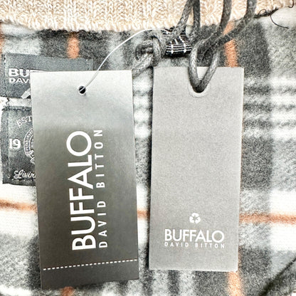 Buffalo David Bitton Cardigan Sweater Mens XXL Beige Zip-Up Jute Mix Warm Knit
