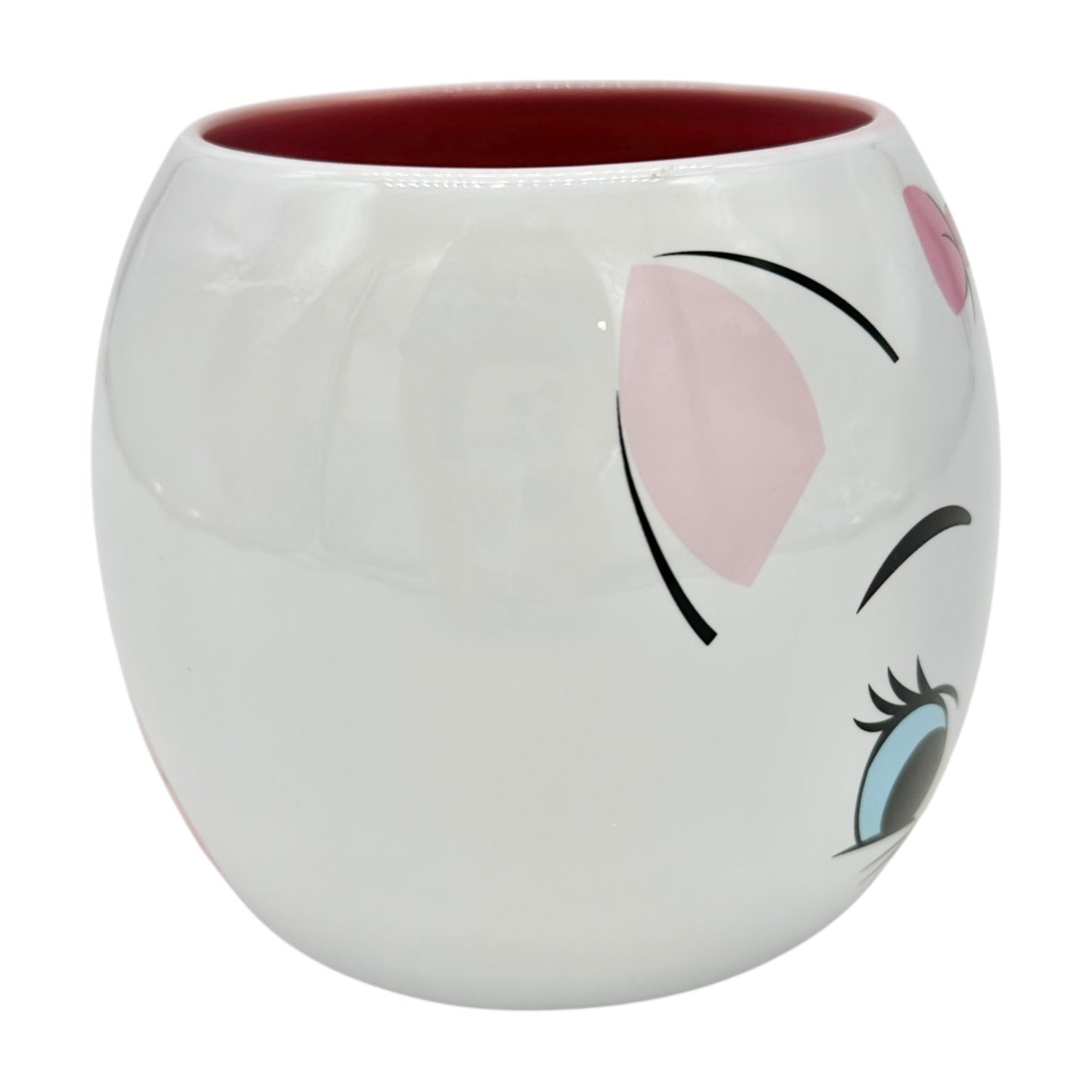 Disney Marie Aristocats Ceramic Mug Large 29 oz Capacity White Pink Red Interior