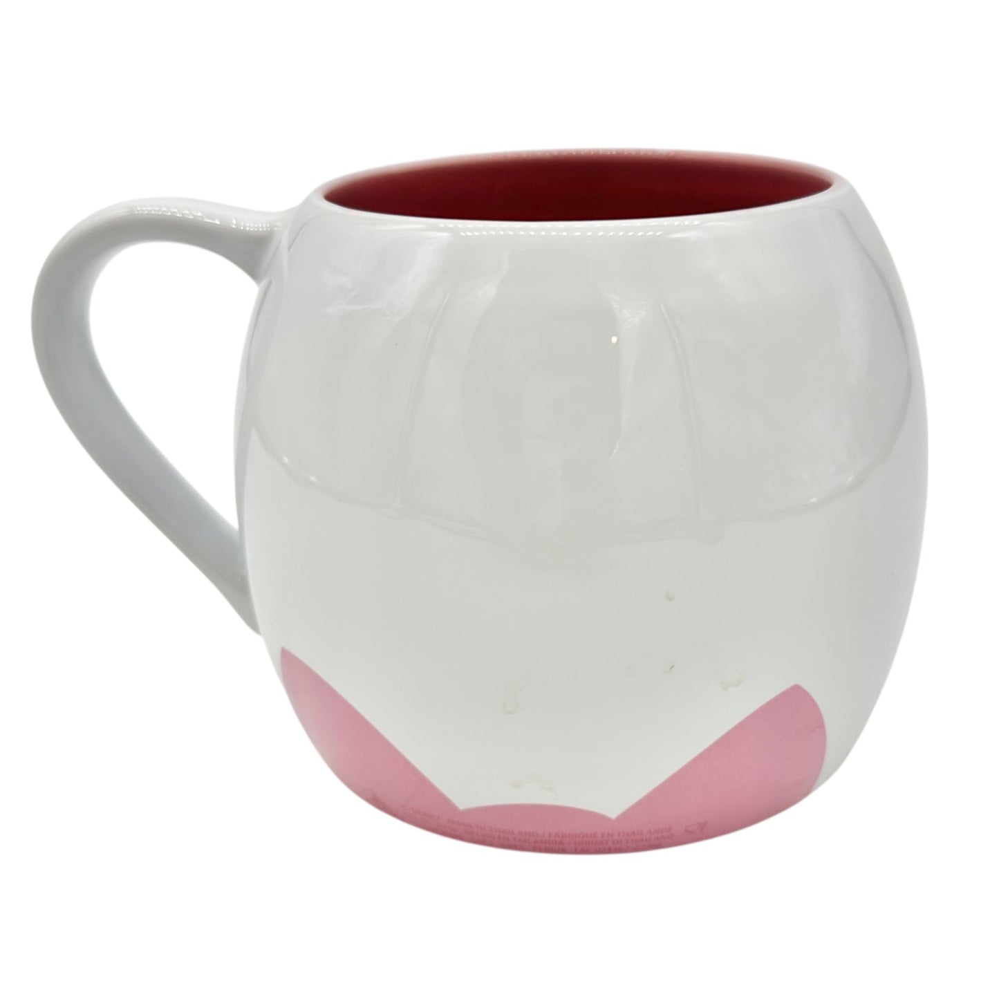 Disney Marie Aristocats Ceramic Mug Large 29 oz Capacity White Pink Red Interior