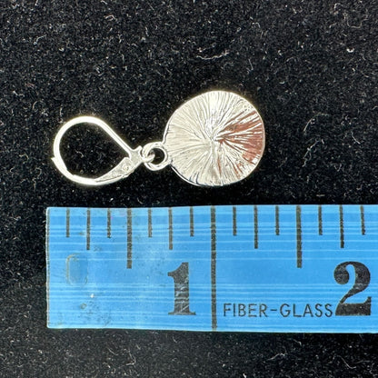 Earrings Pink Crystal and Silvertone Round Leverback Fashion Jewelry NIP