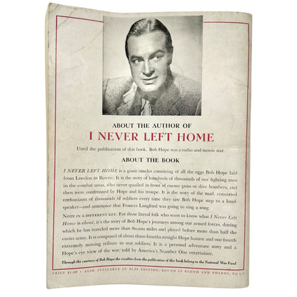 Bob Hopes Own Story I Never Left Home 1944 Paperback WWII Humorous Memoir
