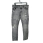 Elwood Mens Biker Jeans 36x30 With Distressed Detailing Faded Black Light Wash