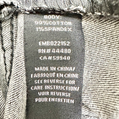 Elwood Mens Biker Jeans 36x30 With Distressed Detailing Faded Black Light Wash