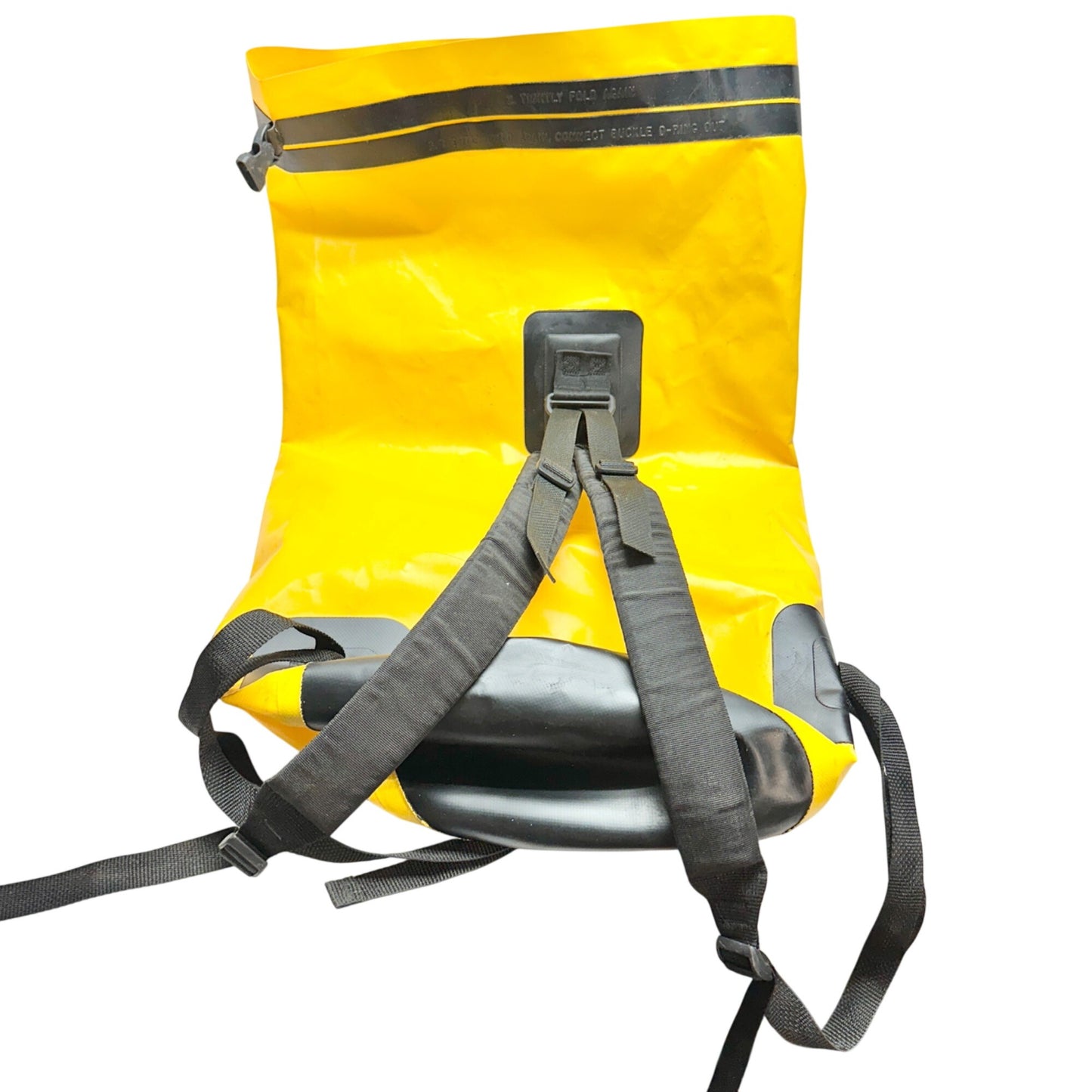LL Bean Boundary Day 35 HD Yellow Roll-Top Waterproof Backpack USA Made 31x19