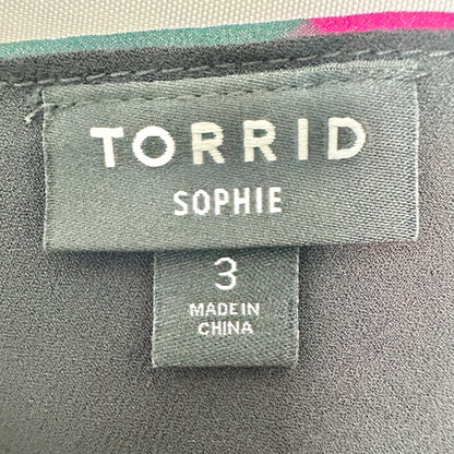 Torrid 3 Sophie Sleeveless Swing Cami Top Bright Multicolor Stripe Size 22-24