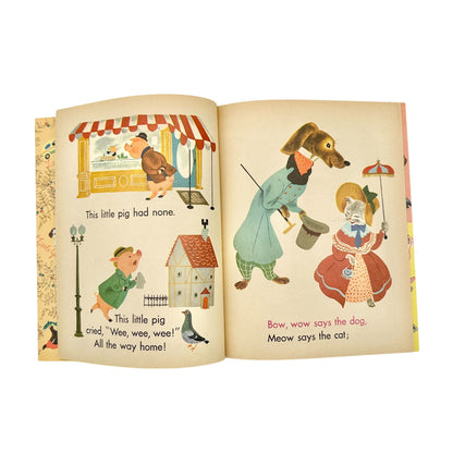 1948 Little Golden Book Babys Mother Goose Pat-A-Cake 422 Battaglia Illustration