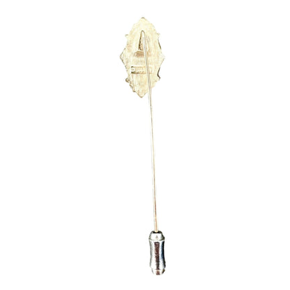 Vintage Avon Goldtone Stick Pin Rhinestone Accent Ornate Design 3 Inch Accessory
