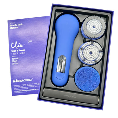 Clie Spin Sonic Face Scrubber 3.0 Rechargeable Waterproof Skin Care Tool
