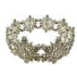 Vintage Inspired Silver Tone Snowflake Stretch Bracelet With Rhinestone Accents