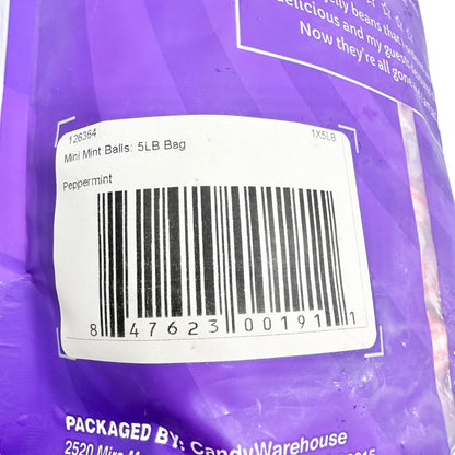 Candy Warehouse Mini Peppermint Balls 5LB Bag Red & White NEW