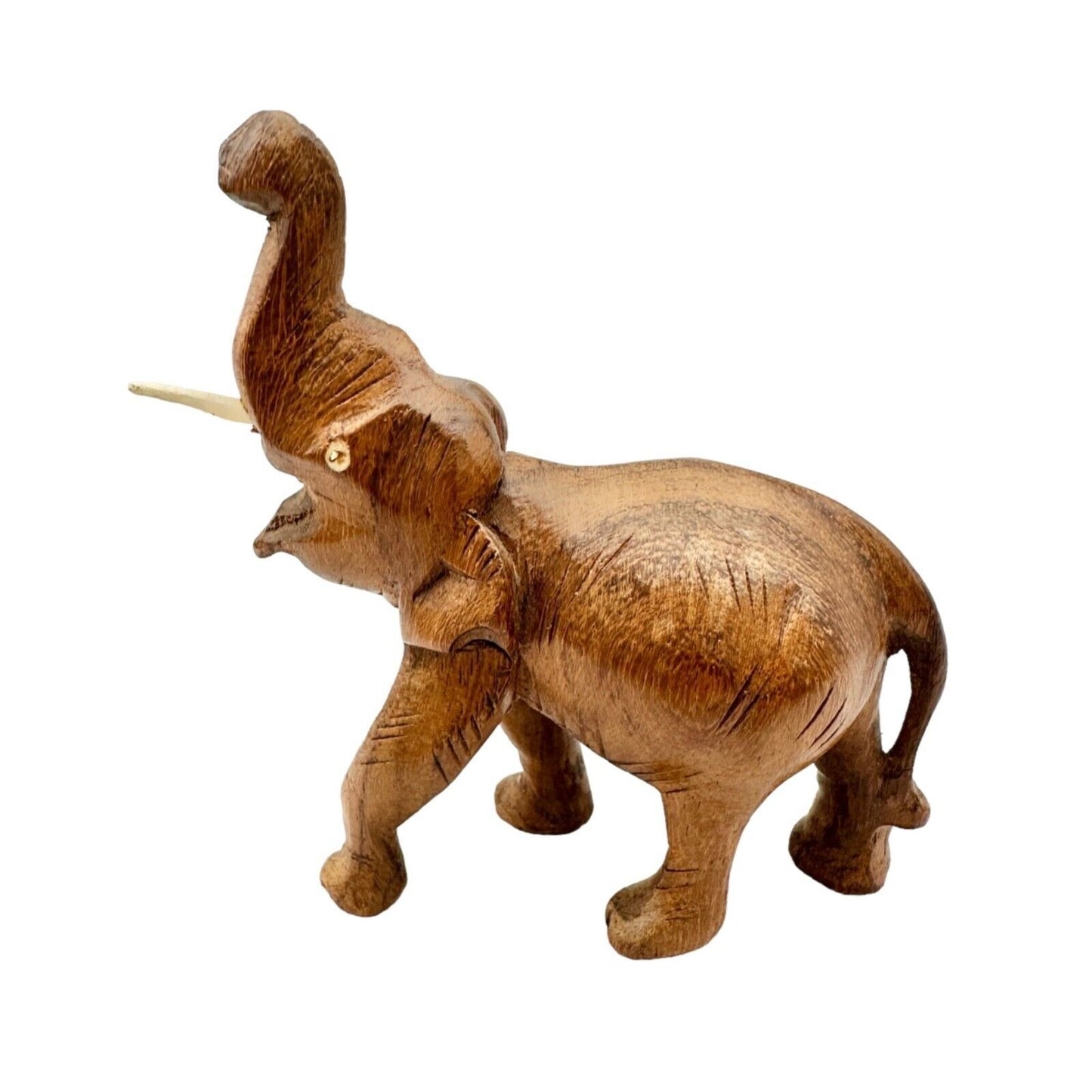 Set of 3 Wooden Animal Figures Elephant Ox Antelope Hand Carved in Kenya