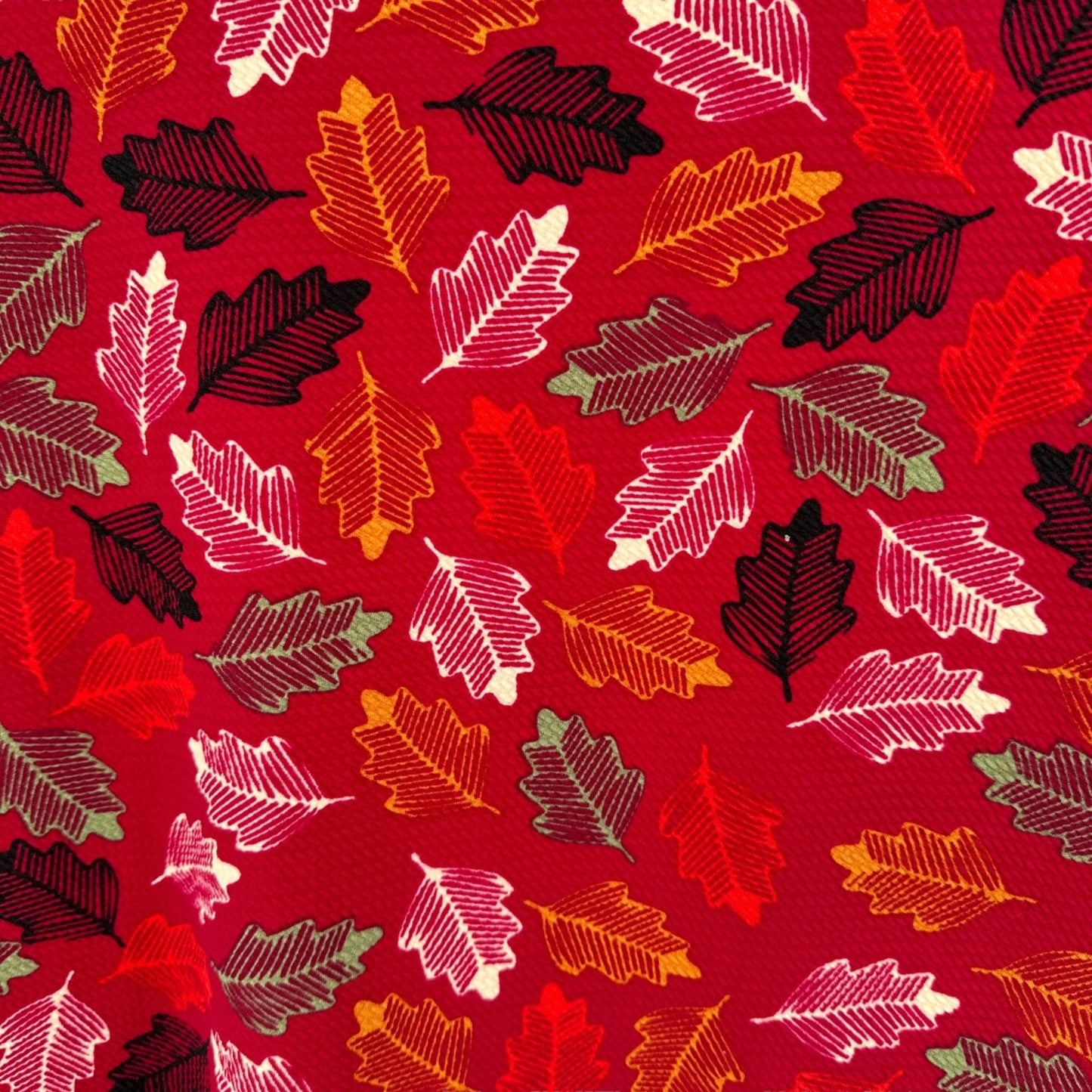 LuLaRoe Cassie Skirt Womens XL Red with Multicolor Leaves Pattern NWT