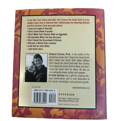 Don’t Sweat The Small Stuff In Love Paperback Book