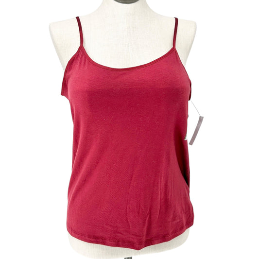 Time and Tru Cami Tank Top Womens XL 16-18 Red Adj Strap Soft Lightweight Top