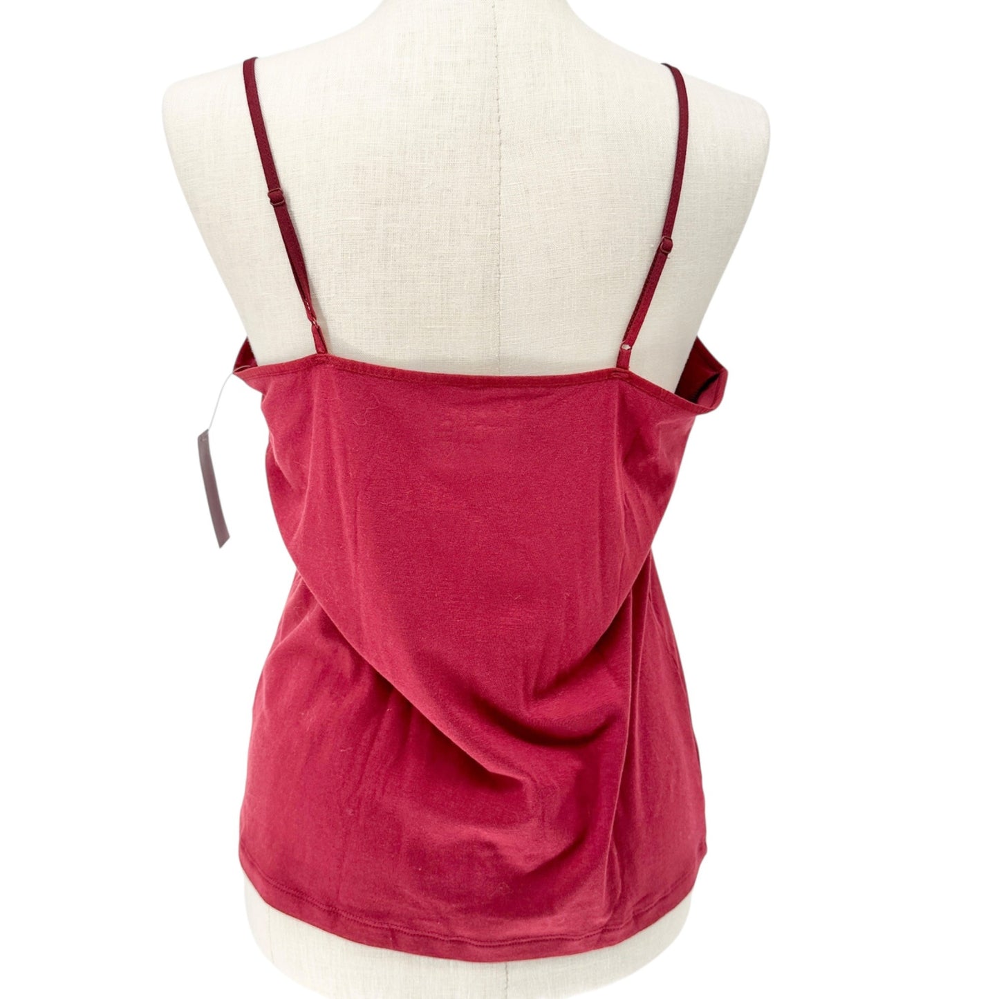Time and Tru Cami Tank Top Womens XL 16-18 Red Adj Strap Soft Lightweight Top