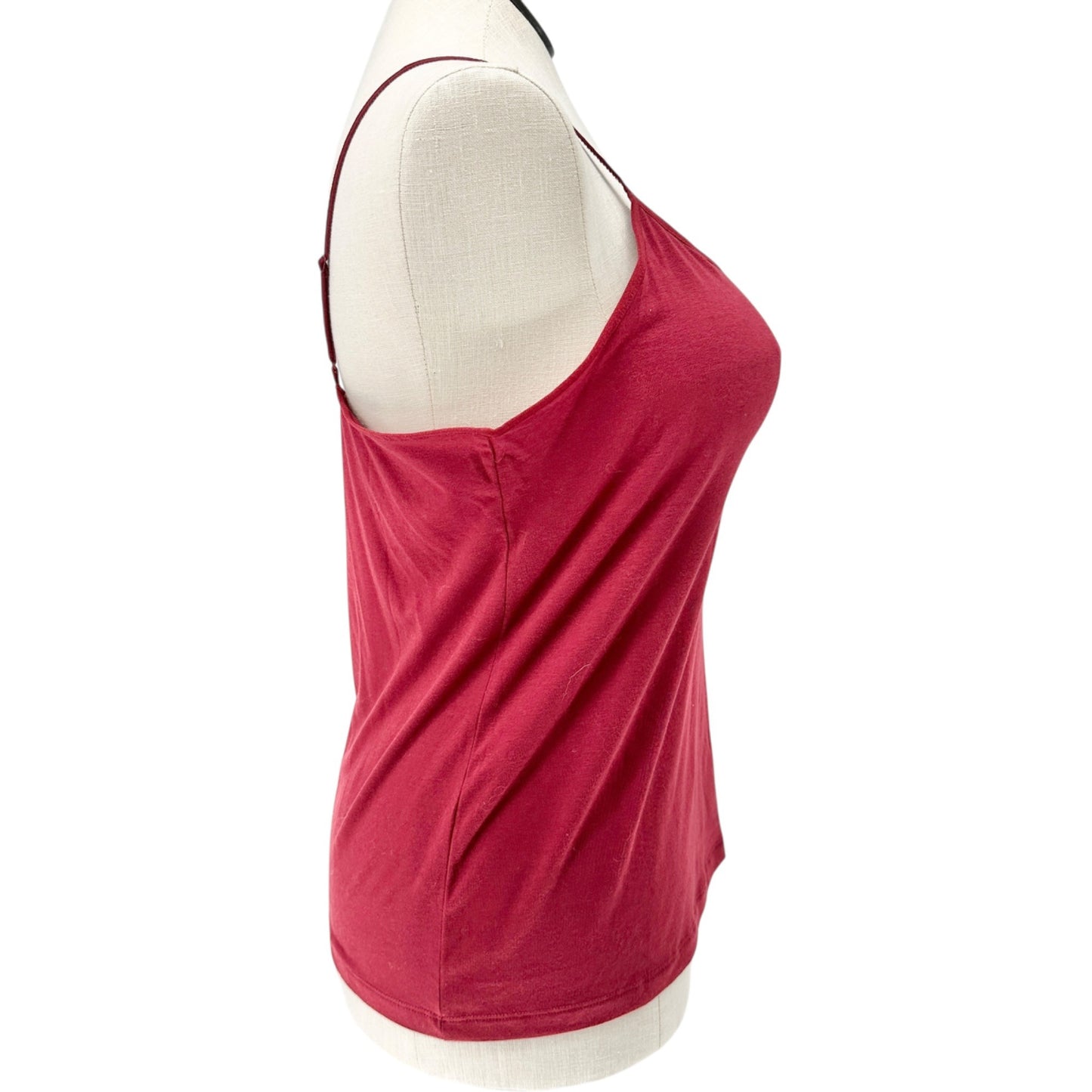 Time and Tru Cami Tank Top Womens XL 16-18 Red Adj Strap Soft Lightweight Top