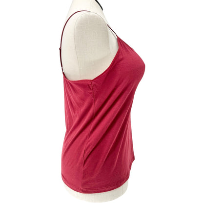 Time and Tru Cami Tank Top Womens XL 16-18 Red Adj Strap Soft Lightweight Top