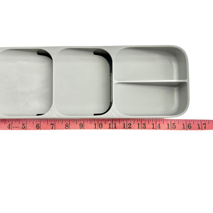 Joseph DrawerStore Compact Cutlery Organizer 16 x 4 x 2 Gray EUC