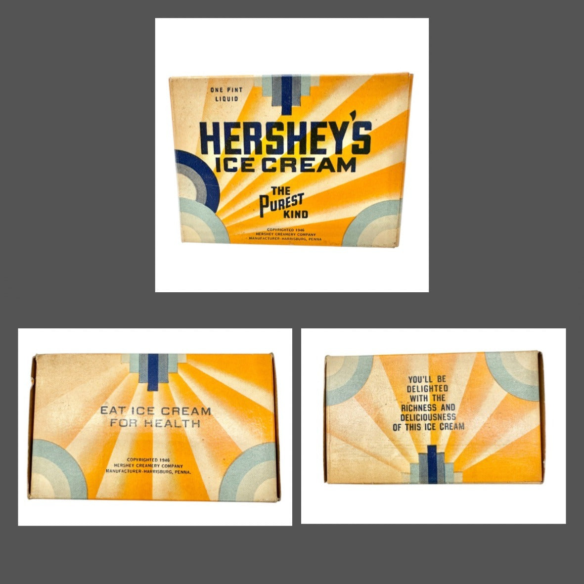 Vintage Devoine Mavis Chocolate Tin Hersheys Ice Cream Box Van Houten Cocoa Can