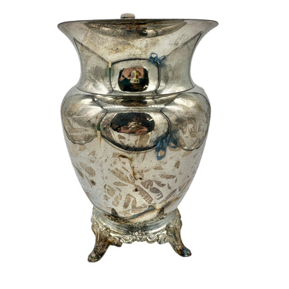 Vintage Oneida Silver Plated Water Pitcher With Ornate Handle Footed Base