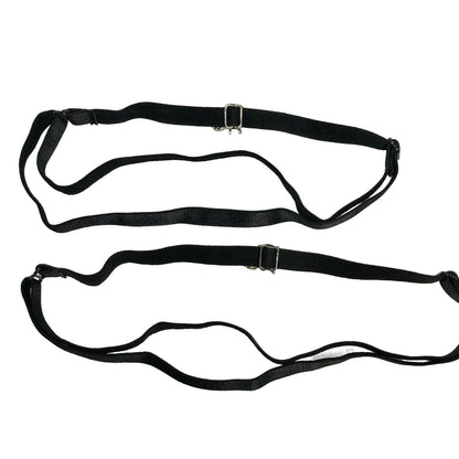 Pair of 2 Black Headbands with Butterfly Charm Adjustable Elastic NEW