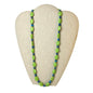 Handcrafted Necklace Lime Green & Bright Blue Beads Spring Bright Beautiful NEW