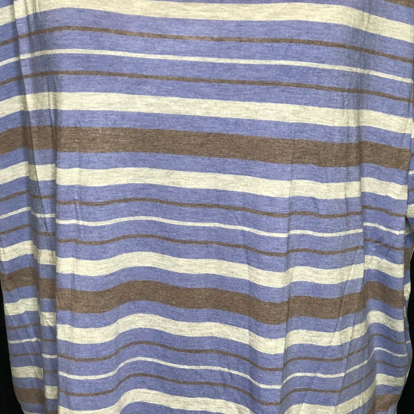 LuLaRoe RETIRED Irma Women's Large Gray & Blue Stripes mid-length sleeves NWT