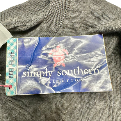 Simply Southern TShirt Youth Large Black Christmas Snowman LS Crew Neck NWT