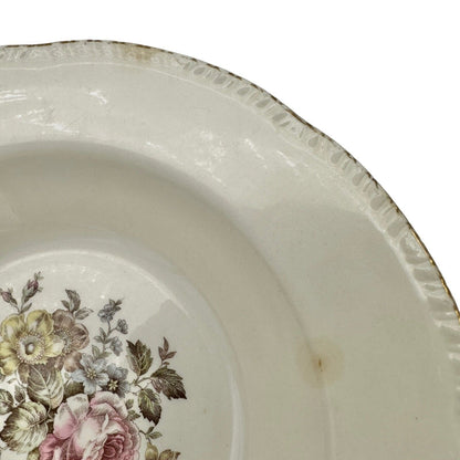 Homer Laughlin Stratford Set of 3 Soup Bowls Hand Decorated 22kt Gold Rim USA