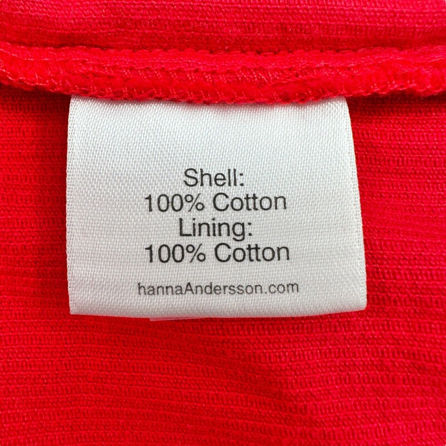 Hanna Andersson Girls 100 US 4 Dress Corduroy Red White Ruffled Cap Sleeves