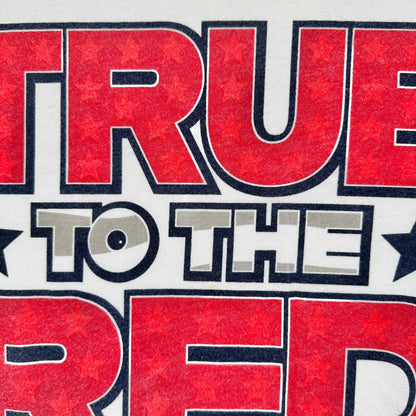 Way To Celebrate! Patriotic T-Shirt L White "True To The Red White And Blue"