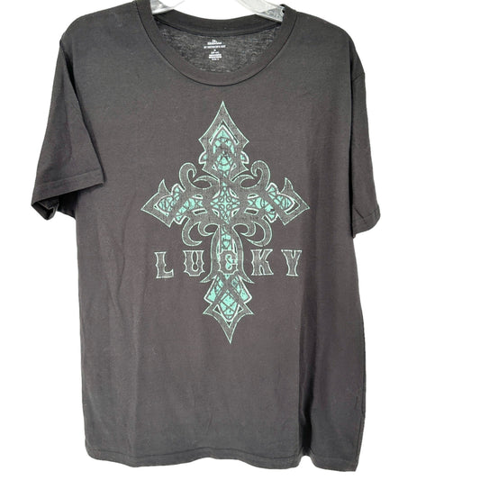 Way To Celebrate St Patrick's Day Shirt Mens M 38-40 Black Celtic Crossed SS NWT