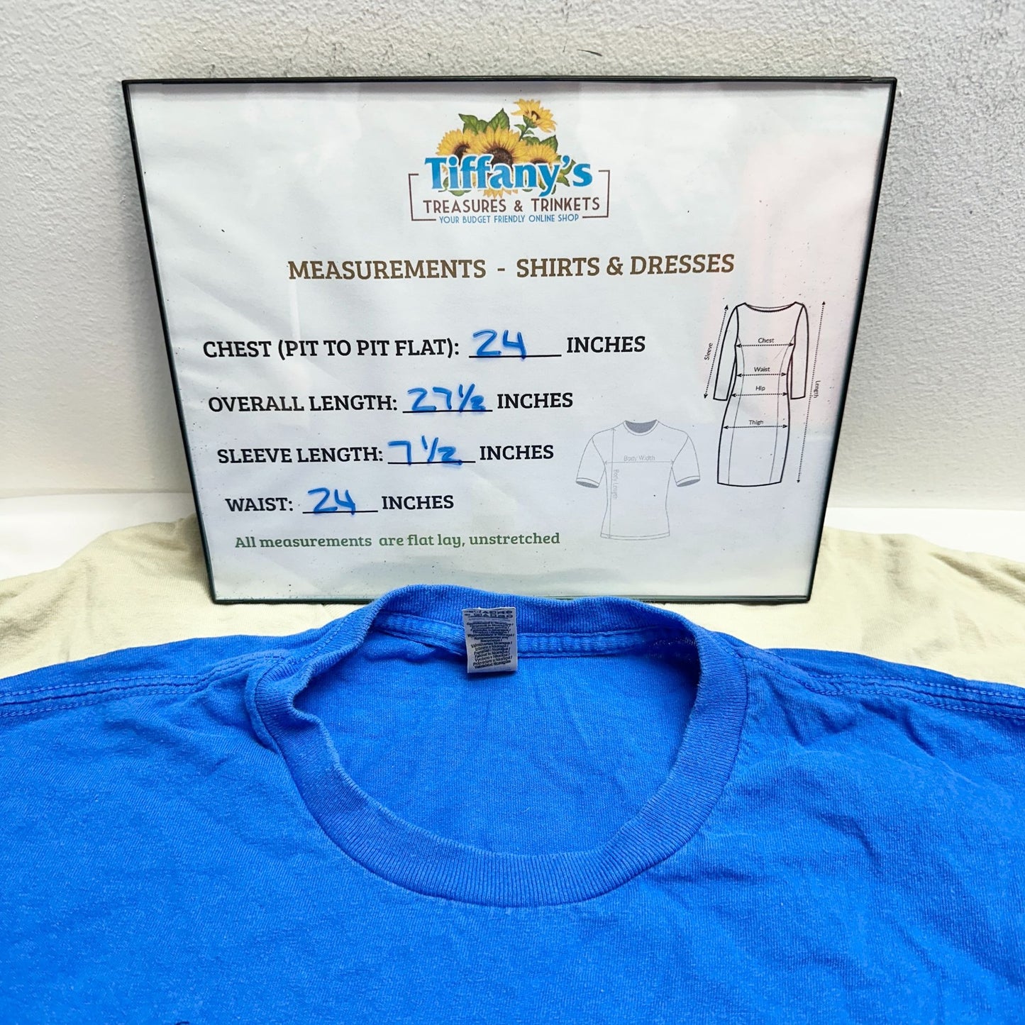 Gildan DryBlend T-Shirt Set Of 2 Mens XL Tan and Blue Comfortable Durable Casual