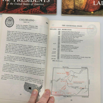 Vintage 1970's States/Presidents/First Ladies Books US History Interesting