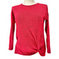 Wonder Nation Top Girls L (10-12) Red Black Crew Neck LS Knot Bottom EUC