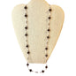 Handcrafted Beaded Necklace Purple & White Beads Fun Unique Long Jewelry NEW
