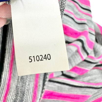Lane Bryant Active Infiniti Scarf One Size Gray Black Hot Pink Stretchy 86x20